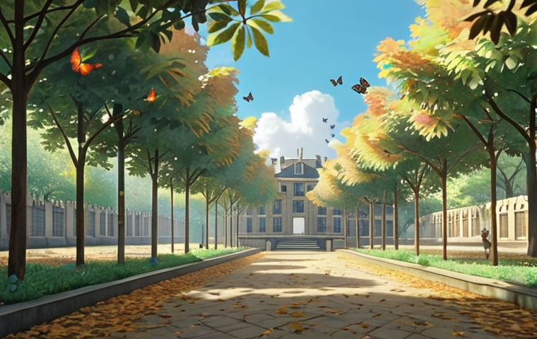 **
"A serene animated scene of the Jardin Anne Frank in Paris. Butterflies ascend towards a bright sky from amongst gently rustling leaves. The atmosphere is peaceful and hopeful, reflecting the garden's memorial purpose. Style: Dreamy, painterly animation, reminiscent of Studio Ghibli."
**